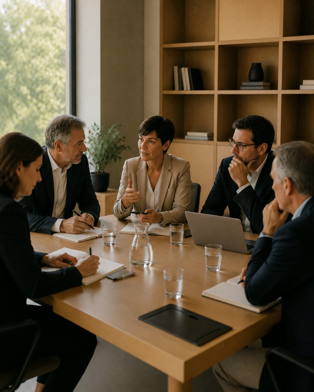 Échange professionnel constructif et dialogue apaisé