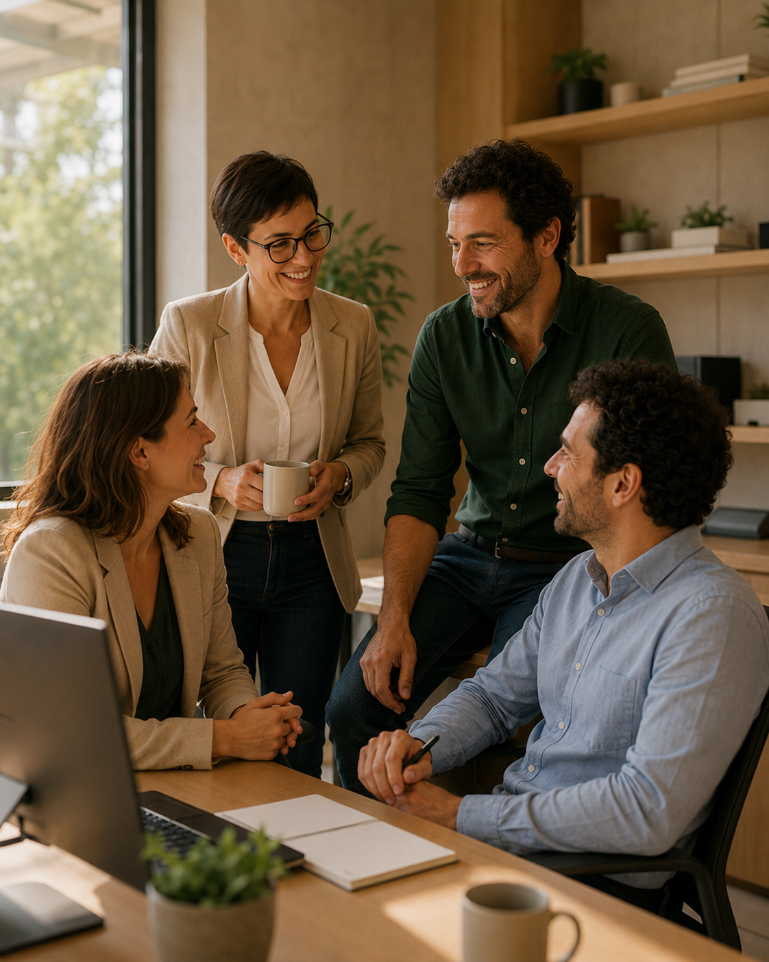 Équipe mobilisée et engagée lors d'un échange professionnel